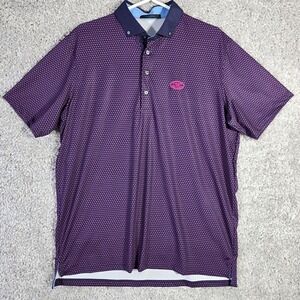 Greyson Men Golf Polo Shirt‎ Large Purple Pink Stretch Athletic Preppy Travel